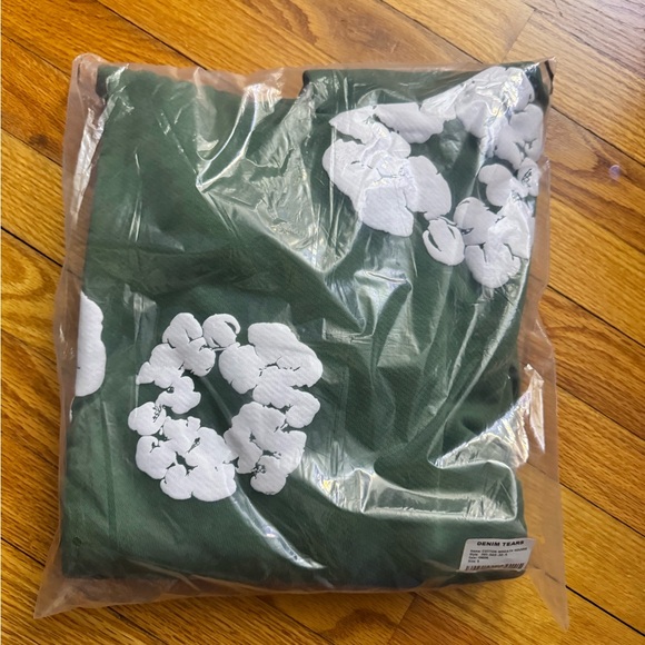 Green denim tears hoodie